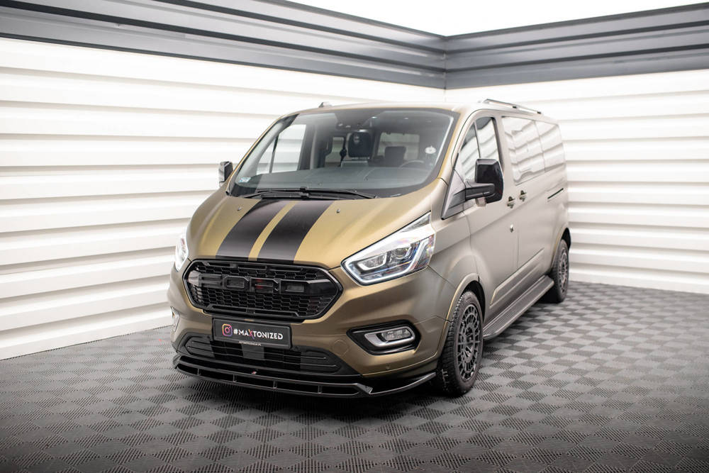 Voorspoiler Ford Tourneo Custom Facelift 2018 - 2023  Maxton Glans Zwart