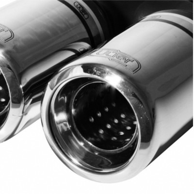 Einddemper duplex Honda Civic 1992-1996 RVS eindstuk 2x80mm rond