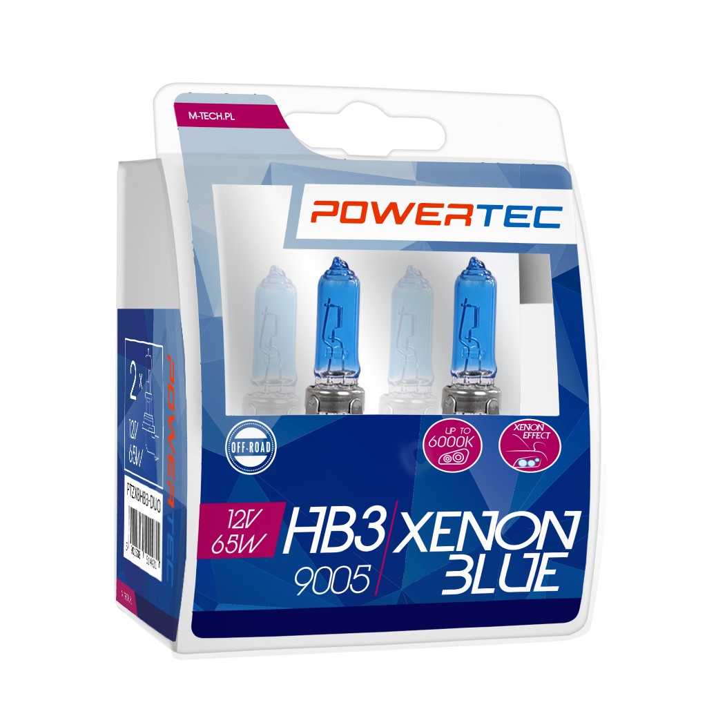 Mtech Powertec XenonBlue HB3 lampen 12V DUO