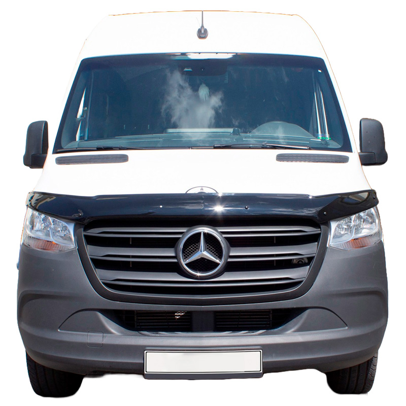 Motorkapbeschermer (steenslagcover)  Mercedes Sprinter W907 2018- - Glanzend zwart