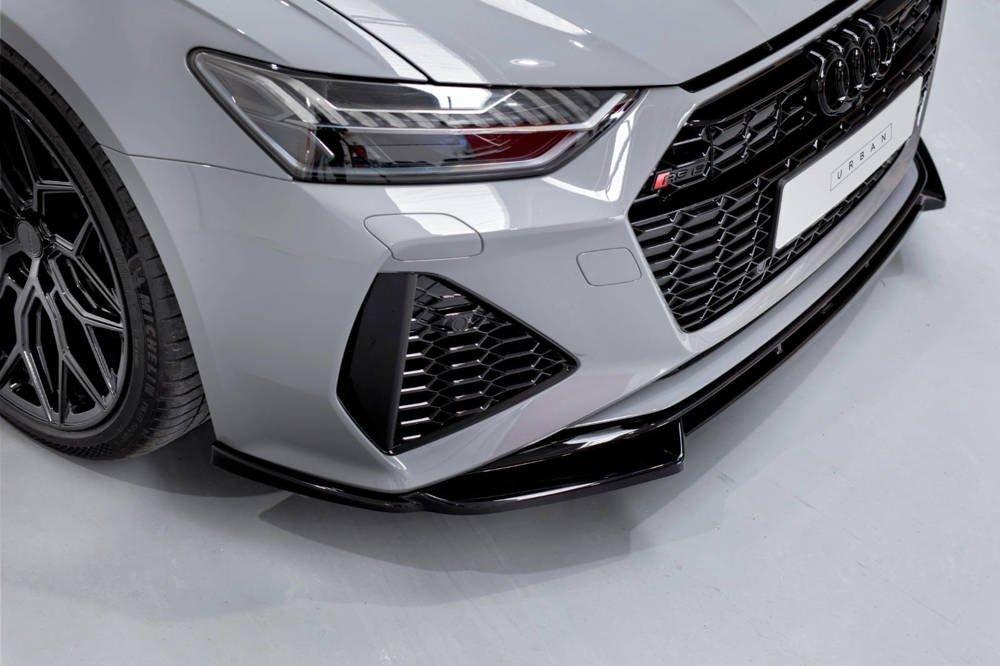 Voorspoiler V.1 Audi RS6 / RS7 C8 Maxton Glanzend Zwart