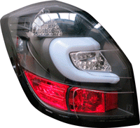 Taillights Skoda Fabia II 5 door 2007-2010 LED black