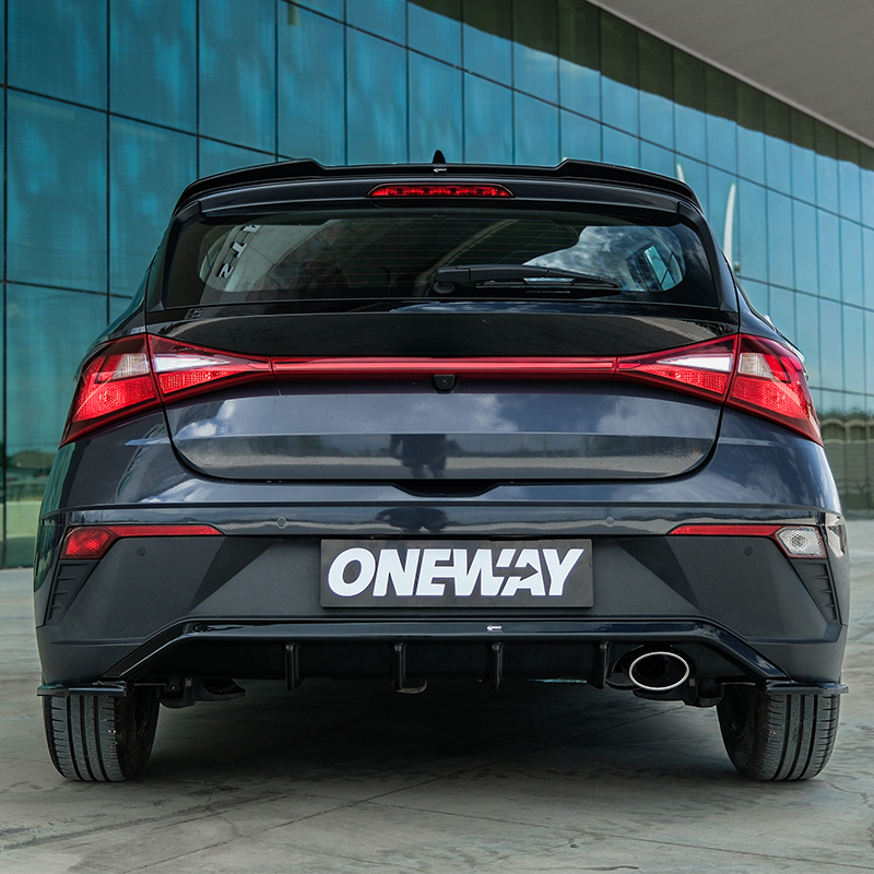 Oneway Achterbumperskirt (Diffuser)  Hyundai i20 III (BC3) Facelift 2023- - Glanzend zwart