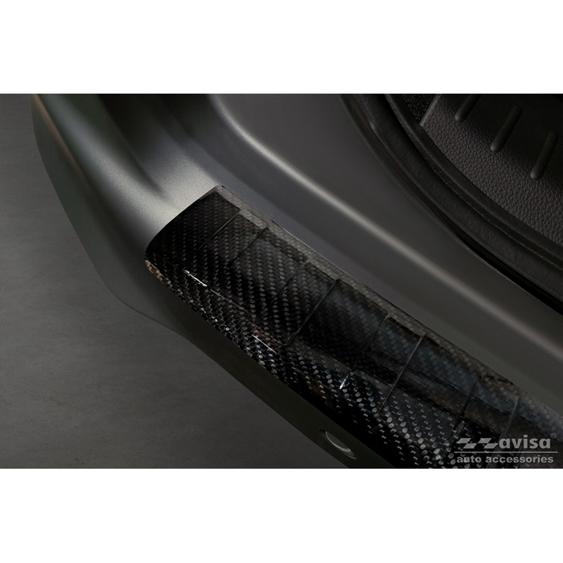 Echt 3D Carbon Achterbumperprotector  Honda Jazz Crosstar Hybrid 2020- 'Ribs'
