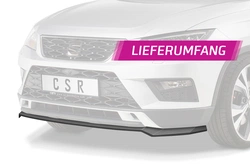 oorspoiler Seat Ateca (Typ 5FP, KH7) Glans Zwart van CSR Automotive (2016-2020, Voor Faceliftoorspoiler Seat Ateca (Typ 5FP, KH7) Glans Zwart van CSR Automotive (2016-2020, Voor Facelift