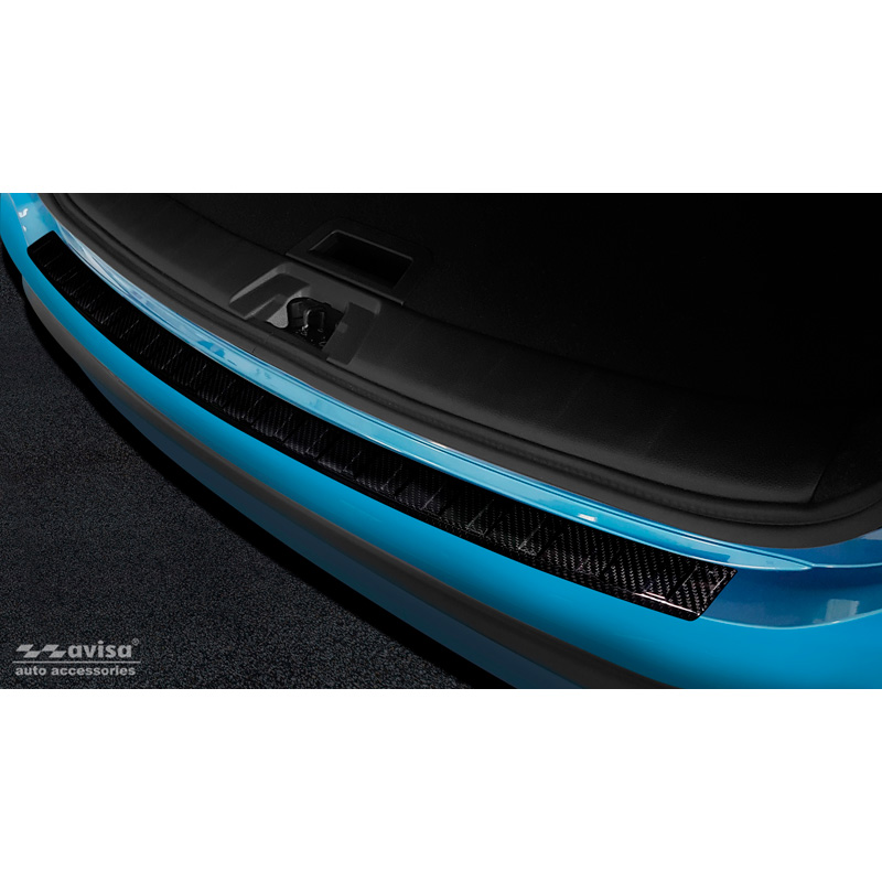 Echt 3D Carbon Achterbumperprotector  Nissan Qashqai II Facelift 2017-2021 'Ribs'