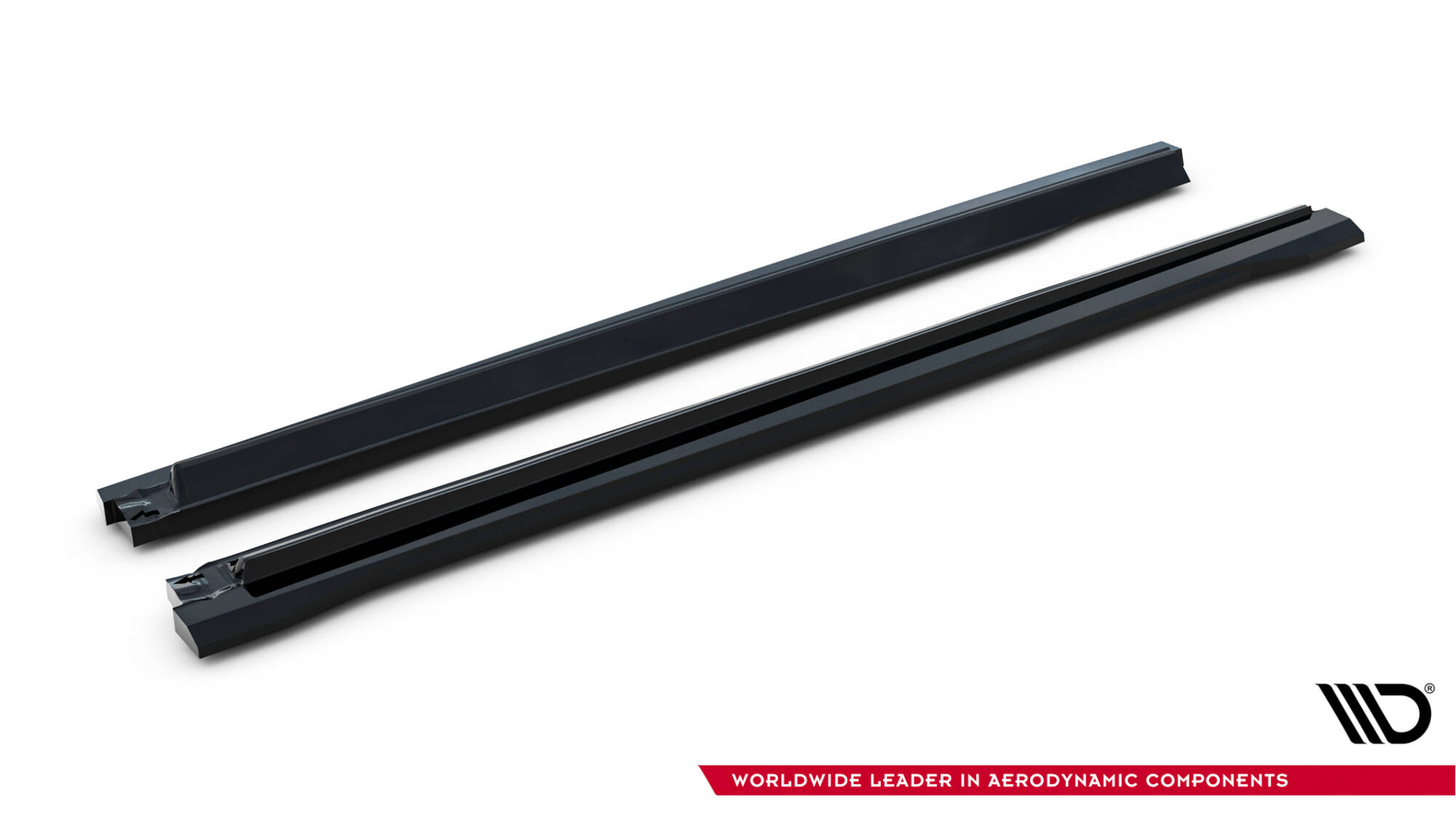 Zijskirts Audi Q8 Mk1 Maxton Glanzend zwart