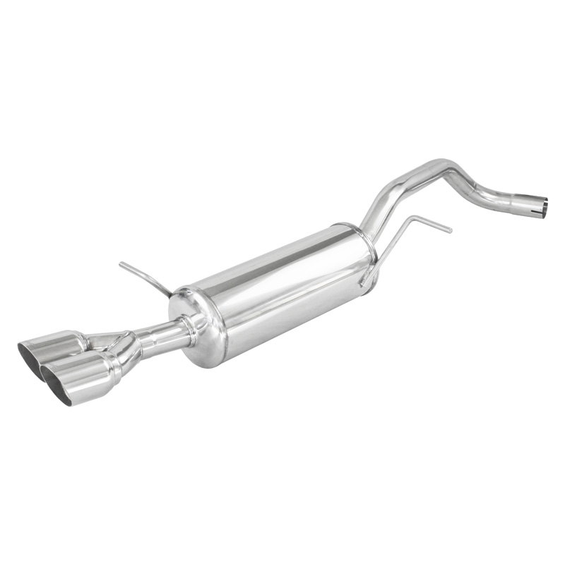 100% RVS Sportuitlaat  Seat Ibiza SC (6J) 1.2 Tsi 105pk 2011- 2x80mm Racing