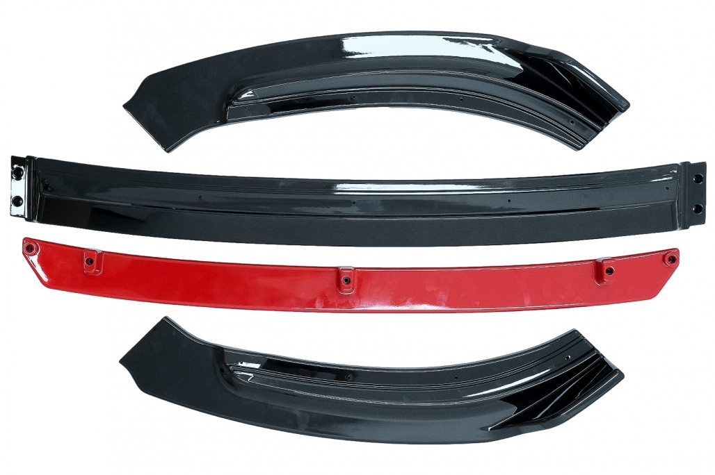Voorspoiler VW Polo Glans Zwart/Rood