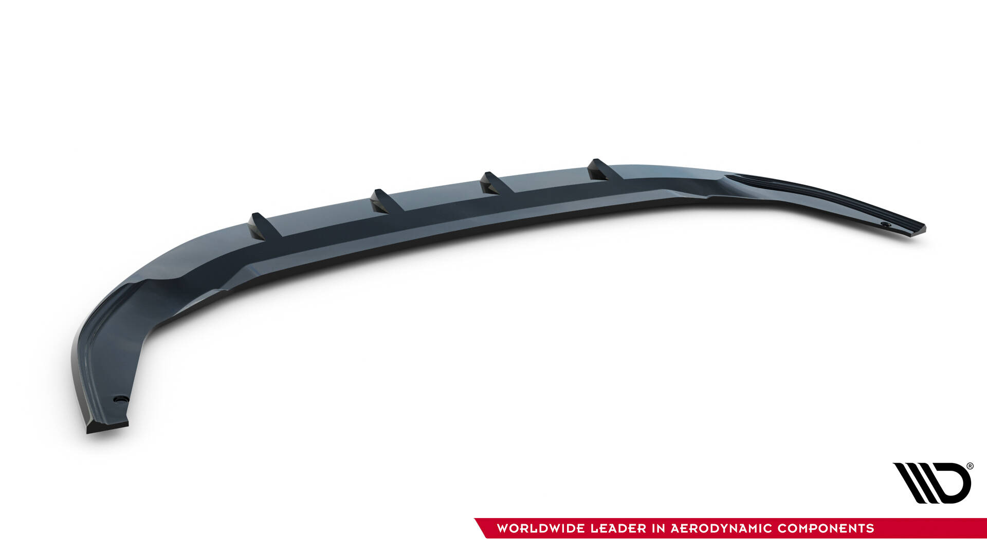 Voorspoiler V.2 Volkswagen Golf GTI Clubsport MK8 Facelift Maxton Glanzend zwart