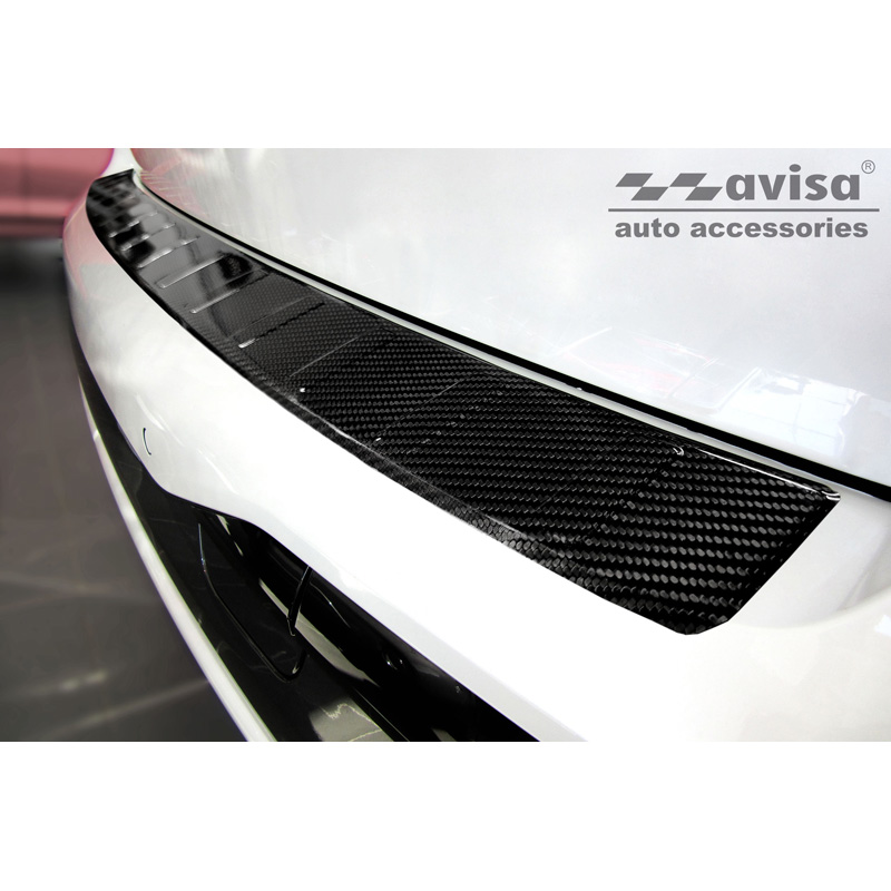 Echt 3D Carbon Achterbumperprotector  BMW X7 (G07) 2019- met M-Pakket 'Ribs'