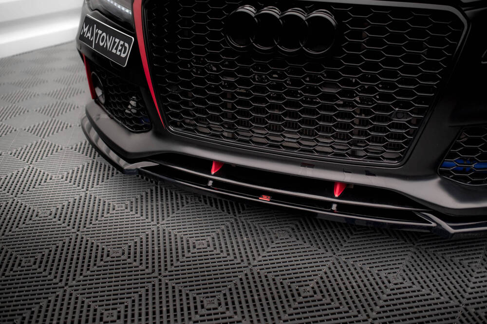 Voorspoiler Audi A7 C7 met RS7 Look Bumper Maxton Glans Zwart