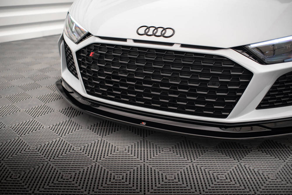 Voorspoiler V.2 Audi R8 Facelift  2018 - 2021 Maxton Glans Zwart