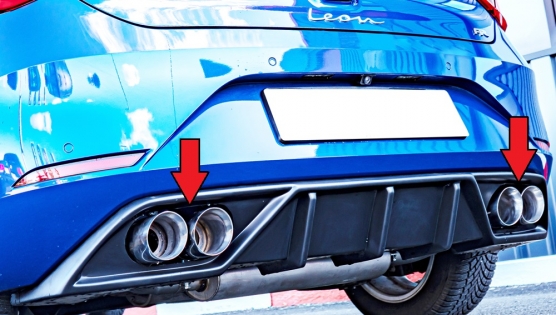 Friedrich Uitlaat Seat Leon KL voor Rieger Diffuser