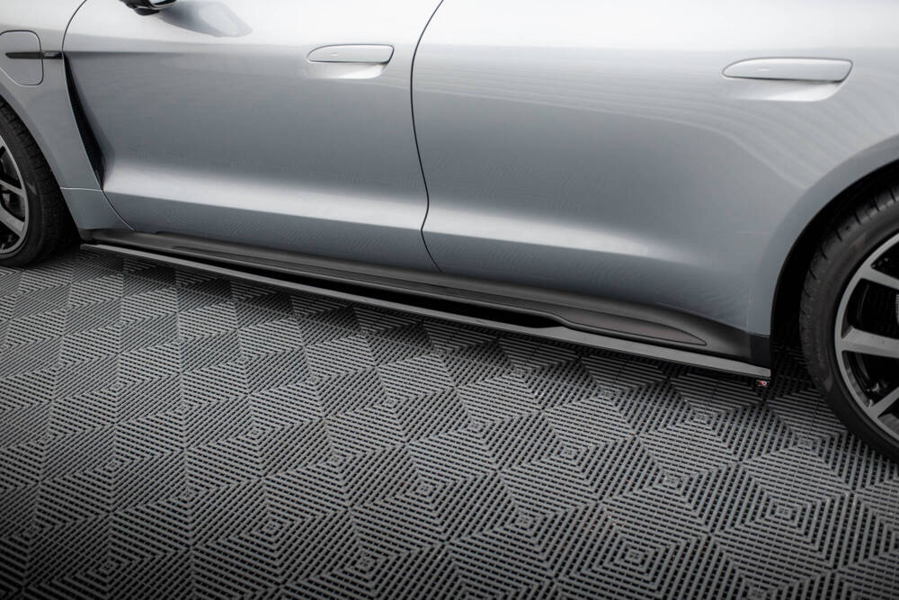 Zijskirts Porsche Taycan 1 / 4 / 4S / GTS Maxton Glans Zwart
