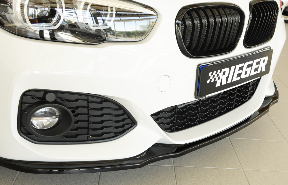 Voorspoiler BMW 1Serie F20/F21 2015-... Zwart Glans Rieger