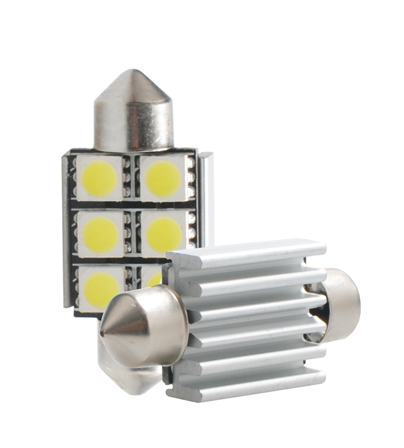 2x M-tech L306 C5W/s8.5V 12v 6x SMD 5050 LED wit