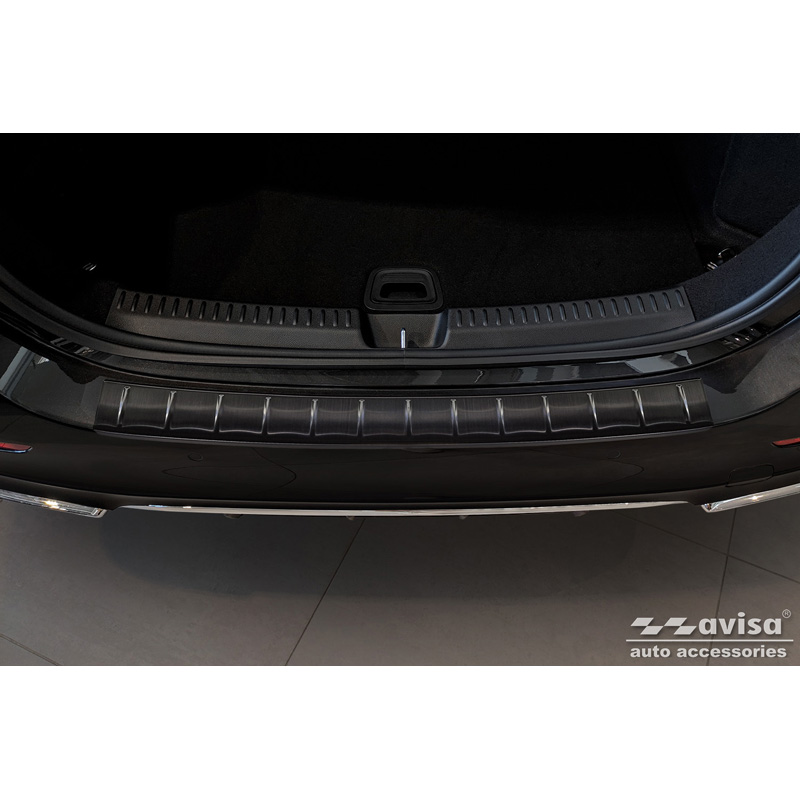 Zwart RVS Achterbumperprotector  Mercedes E-Klasse W214 Sedan 2023- 'Ribs'