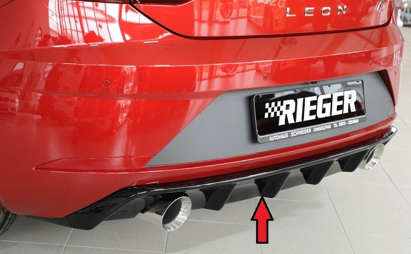 Achteraanzet Rieger Glossy Black Seat Leon FR 5F 2017-