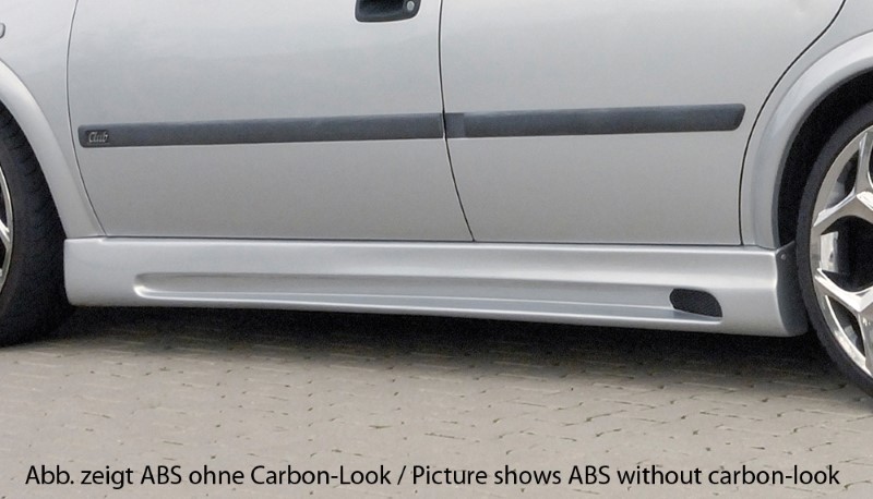 Zijskirts Opel Astra G 5-Deurs ABS Carbon-look Rieger