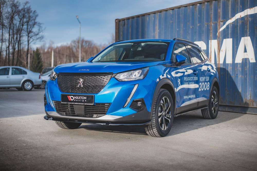 Voorspoiler  Peugeot 2008 MK2 19-.. Glans Zwart