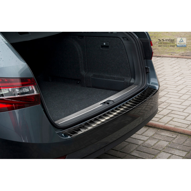 Zwart RVS Achterbumperprotector Skoda Superb III Combi 2015- 'Ri