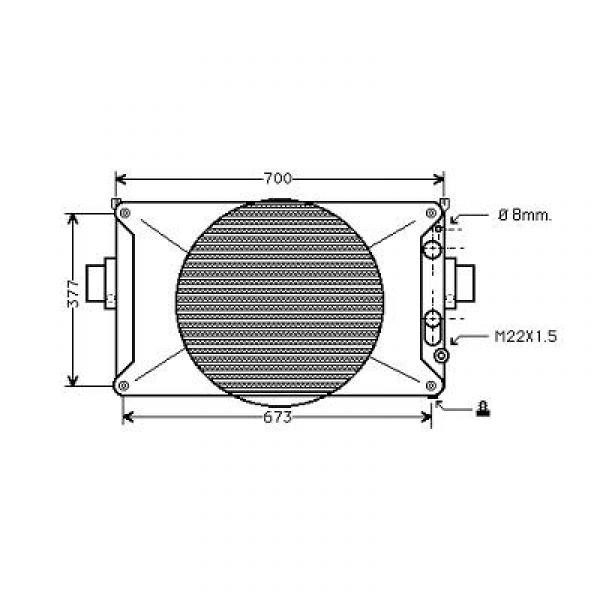 Radiator FIAT DAILY 96-99 641x488 35/35.8/49.10 TURBO