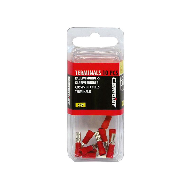 Carpoint Vlakstekkerhuls 559 Rood 2.8x0.5mm Blister 10-stuks