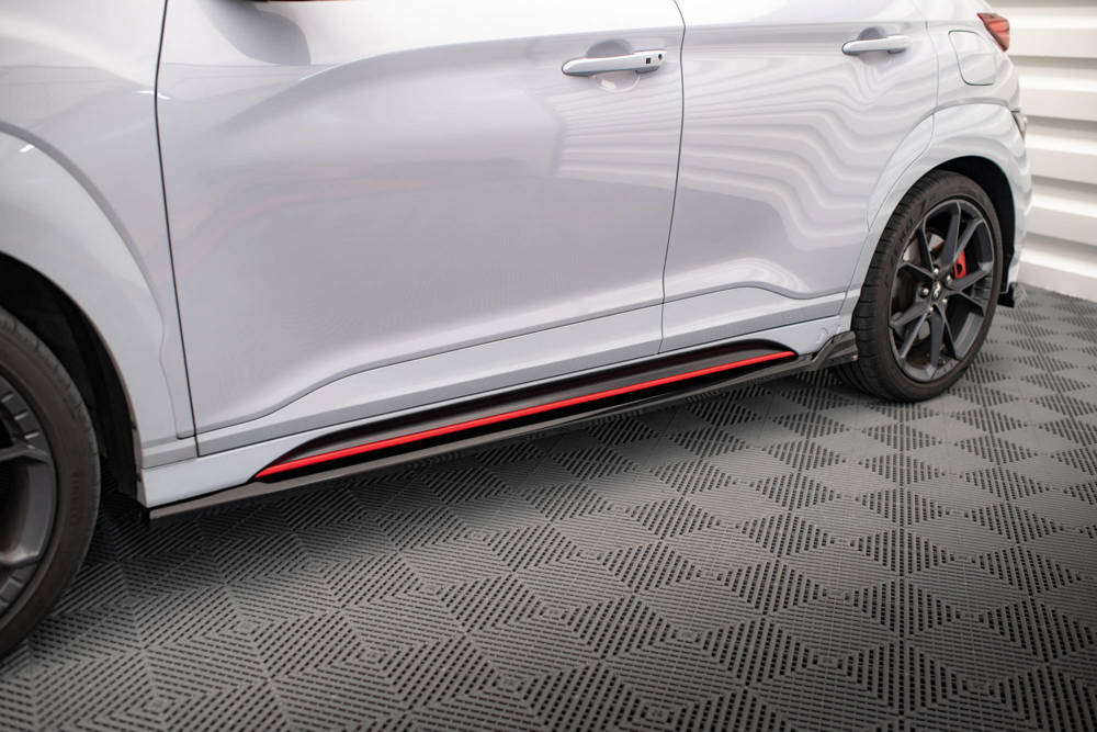 Zijskirts V.2 Hyundai Kona N Maxton Glans Zwart