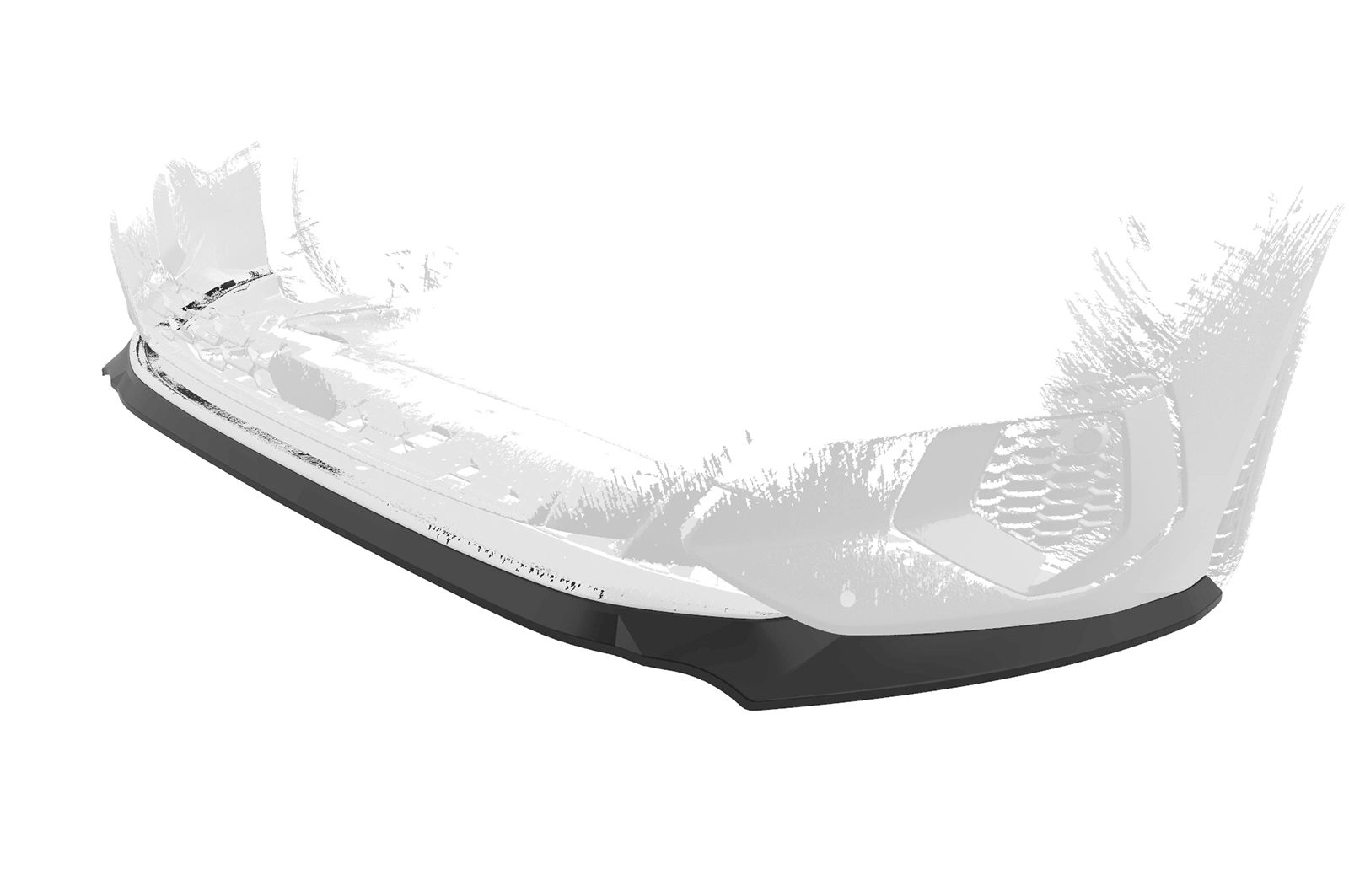 Voorspoiler Audi A3 8Y Limousine 2020- – Glans Zwart