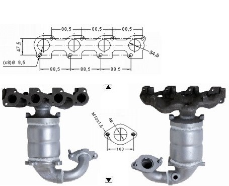 Ford FIESTA 1.3i 8V 1299 cc 51 Kw / 69 cv A9JA / A9JB Magnaflow