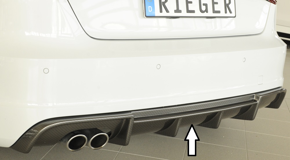 Achter Skirt Audi A3 8V 12-16 S-line Rieger Carbon Look