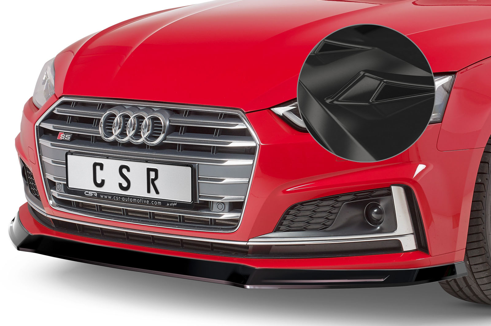 Voorspoiler passend voor Audi A5 F5 S-Line / S5 F5 Glans Zwart – 06/2016–2019