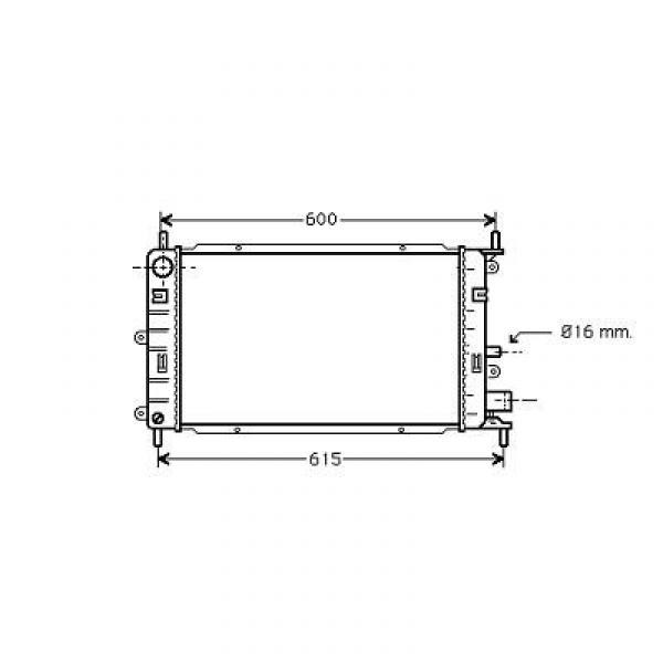 Radiator ESCORT 90-00 500x300 1.4I/1.6I