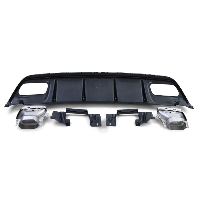 Diffusor Mercedes W176 A45 Edition Glans zwart, chroom Sierstukken