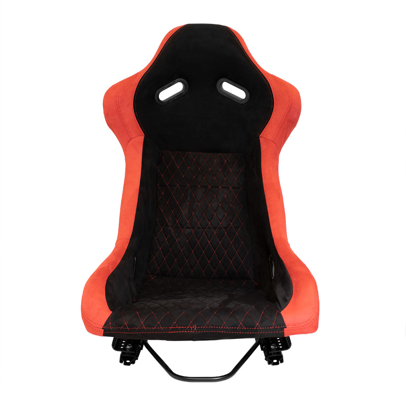 Sportstoel 'LV' - Zwart/Rood - Vaste polyester rugleuning - incl. sledes