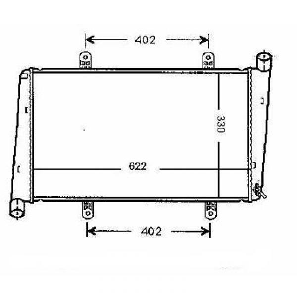Radiator VOLVO S/V40 95-05 622x330x27 TURBO MODELLEN