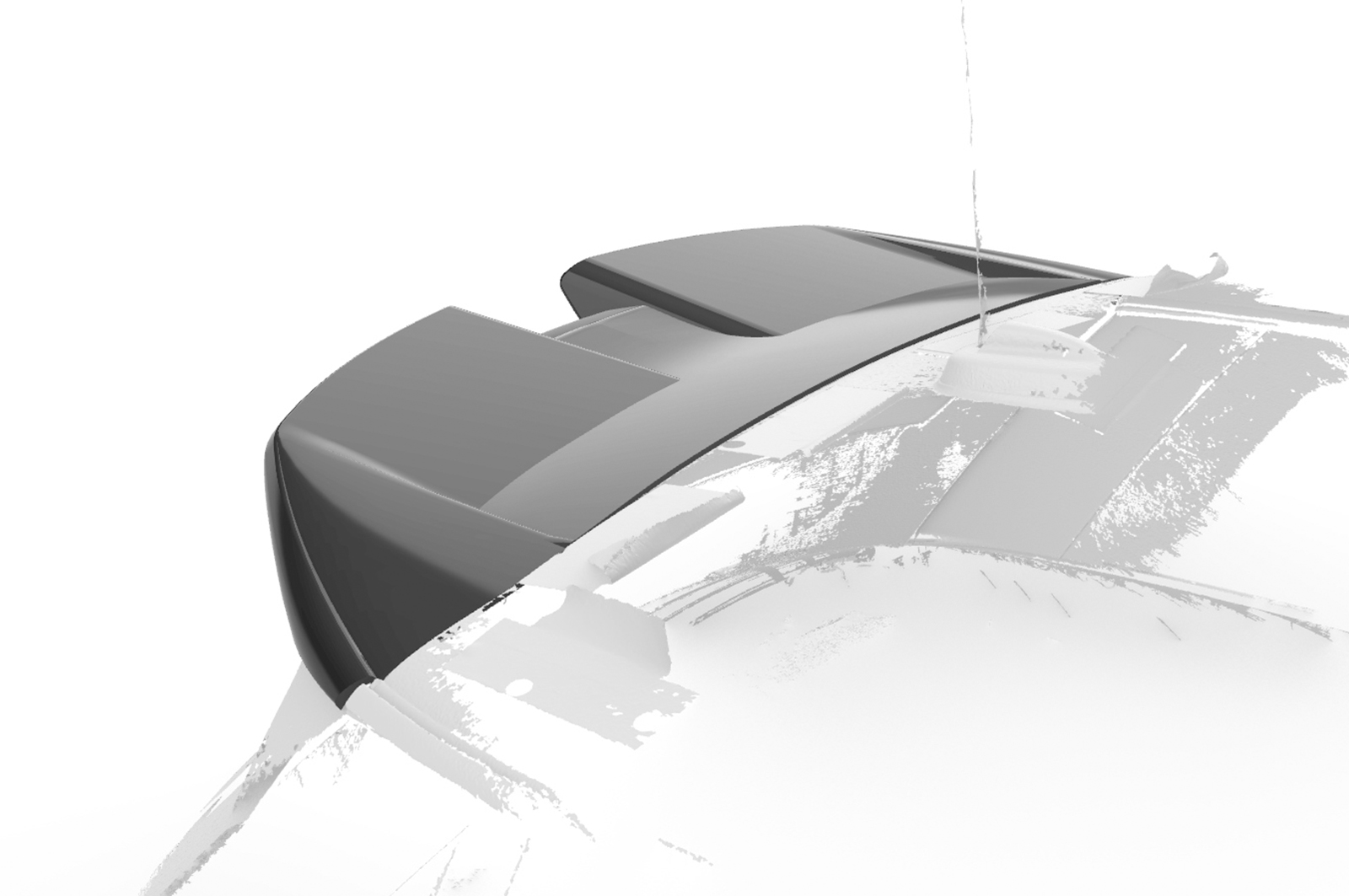 Spoiler Mini Cooper / Cooper S / Cooper SE F55 / F56 CSR Glans Zwart
