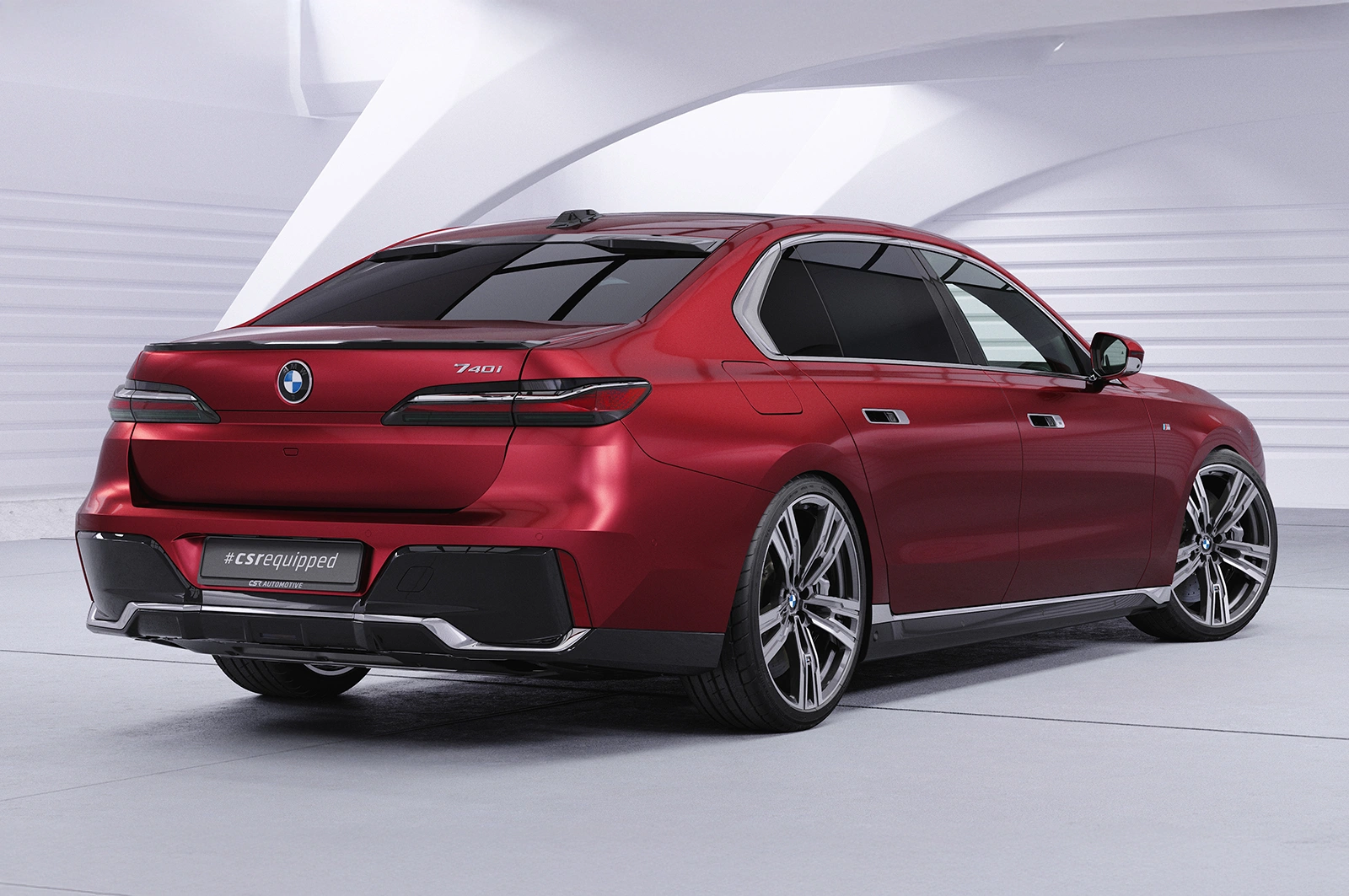 Achterspoiler BMW 7er / i7 G70 glans zwart