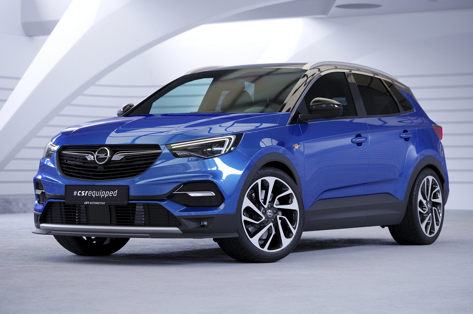 Voorspoiler Opel Grandland X glans zwart 2017–06/2021