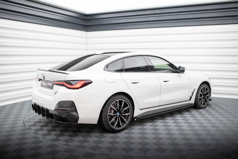 Zijskirts V.1 BMW i4 G26 M Pakket Maxton Glans Zwart