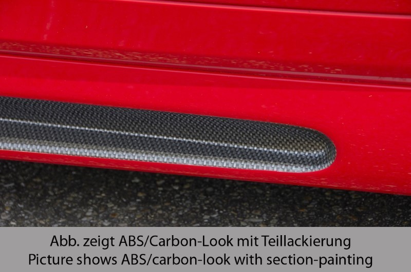 Zijskirts Opel Astra H CTC ABS Carbon-look Rieger