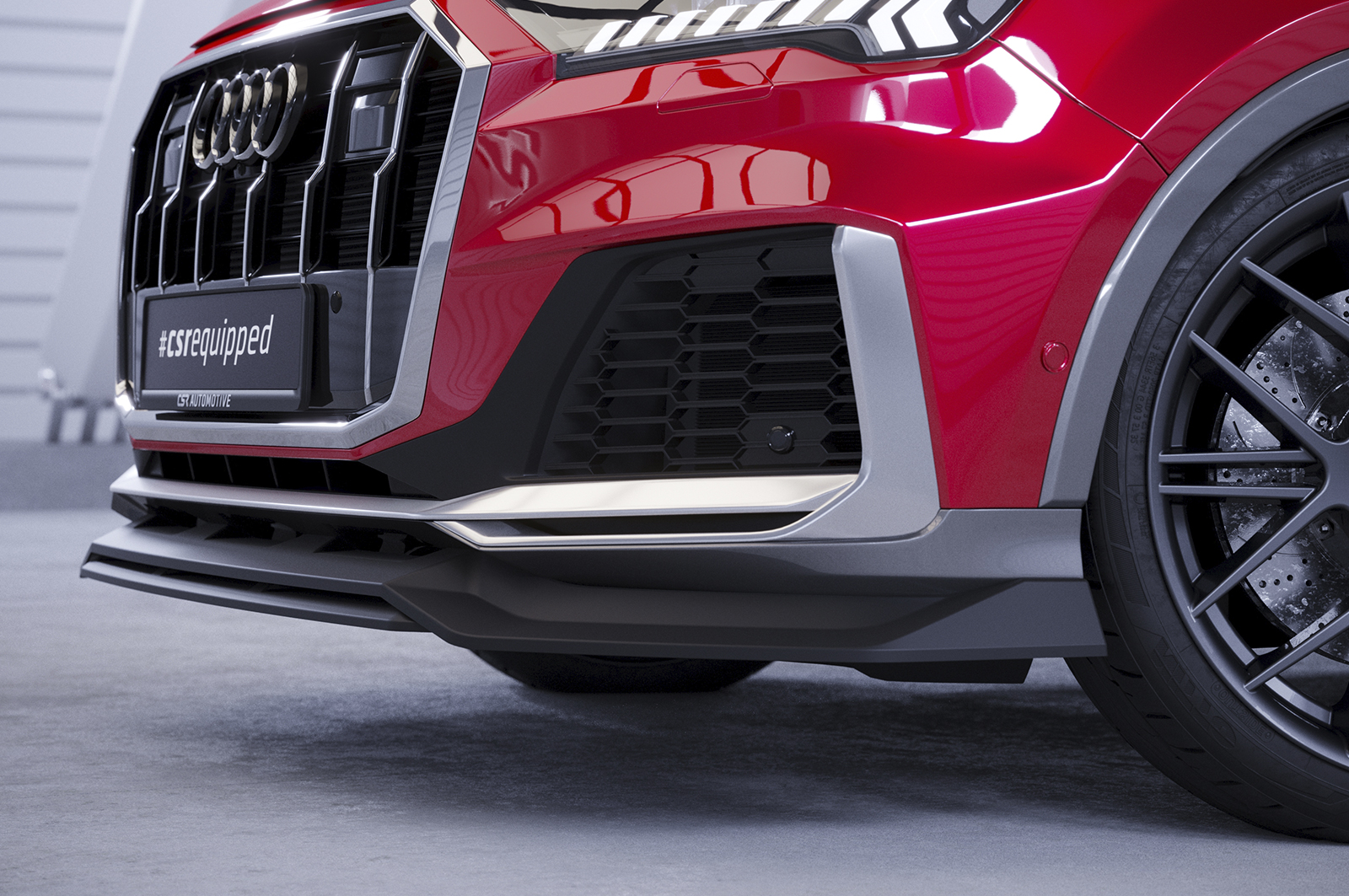 Voorspoiler Audi Q7 S-Line SQ7 CSR Glans Zwart