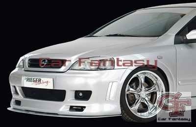 Spoilerzwaard Carbon Voorbumper Opel Astra G Coup? Rieger