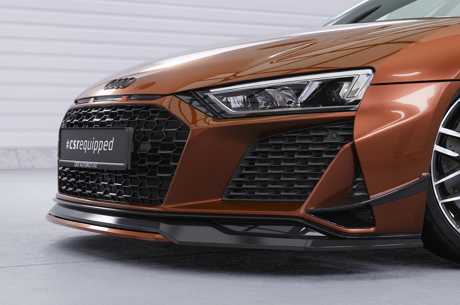 Voorspoiler Audi R8 (Typ 4S) Glans Zwart Facelift - CSR Design