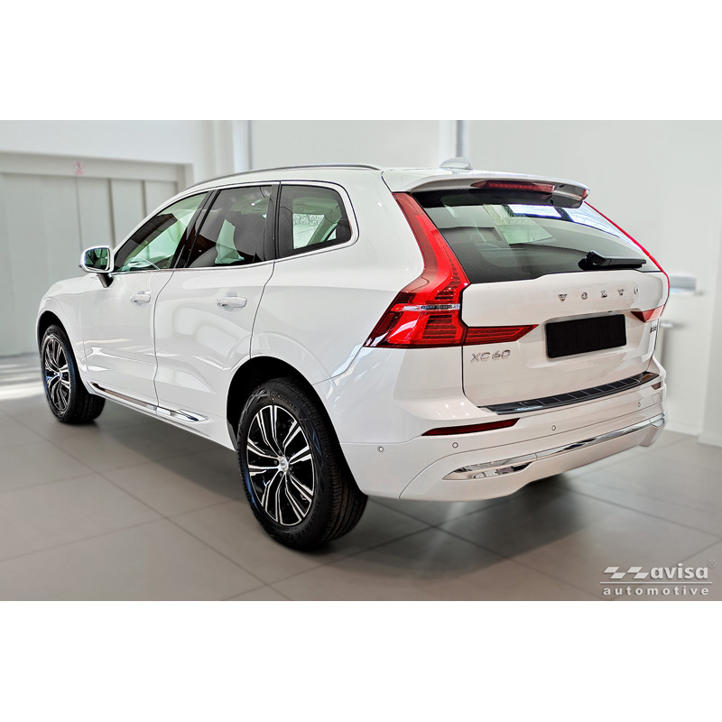 Avisa Zwart RVS Achterbumperprotector  Volvo XC60 II 2017-2021 & Facelift 2021- incl. R-Design & Plug-in-Hybrid 'Shadow Premium'