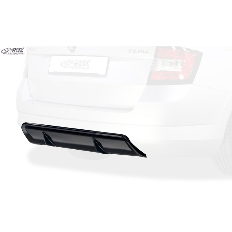 Achterskirt 'Diffusor'  Skoda Fabia III Kombi (NJ) 2014- (ABS zwart glanzend)