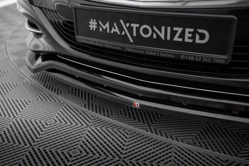 Voorspoiler Mercedes S klasse W222 Maxton Glans Zwart
