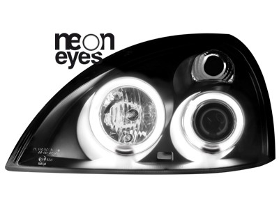 Faros Renault Clio 3 01-05 Angel Eyes CCFL Black