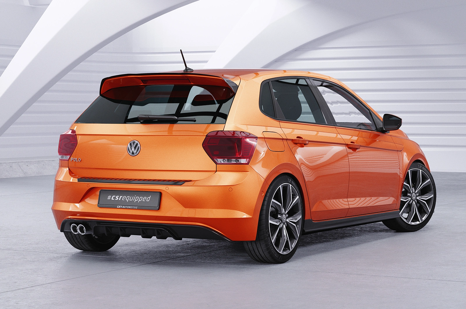 Achterspoiler VW Polo VI 2G (AW) GTI / R-Line – Glans Zwart